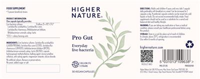 Pro Gut label