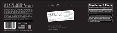 Creatine Monohydrate Unflavored label