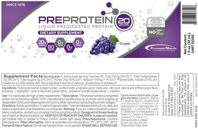 PreProtein Grape label