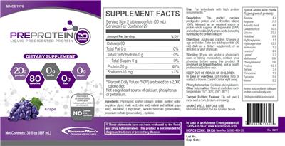PreProtein Grape label