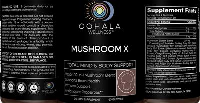 Mushroom X label
