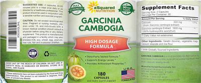 Garcinia Cambogia label