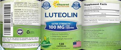 Luteolin 100 mg label