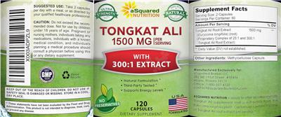 Tongkata Ali 1500 mg label
