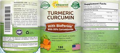 Turmeric Curcumin with BioPerine label