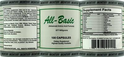 All- Basic 677 Milligrams label