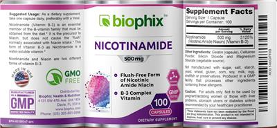 Nicotinamide 500 mg label