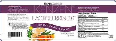 Lactoferrin 2.0 label
