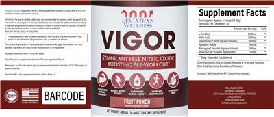 Vigor Fruit Punch label