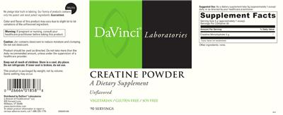 Creatine Powder Unflavored label