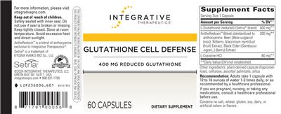Glutathione Cell Defense label