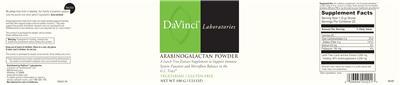 Arabinogalactan Powder label
