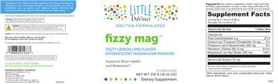 Fizzy Mag Tasty Lemon Lime Flavor label
