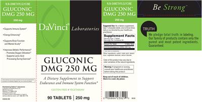 Gluconic DMG 250 mg label