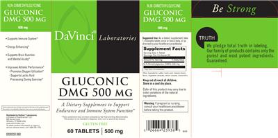 Gluconic DMG 500 mg label