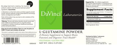 L-Glutamine Powder label
