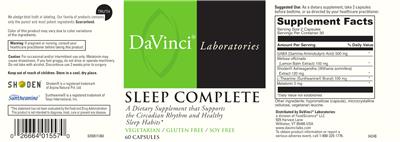Sleep Complete label