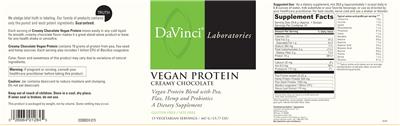 Vegan Protein Creamy Chocolate label