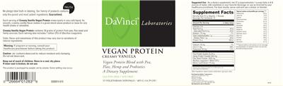 Vegan Protein Creamy Vanilla label