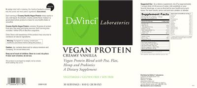 Vegan Protein Creamy Vanilla label