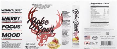 Babe Boost Peach Mango label