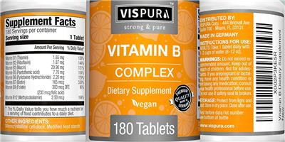 Vitamin B Complex label