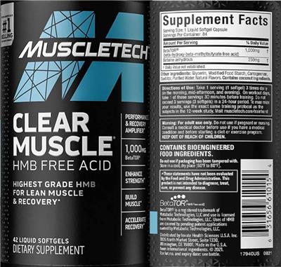Clear Muscle label