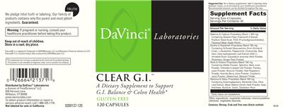 Clear G.I. label