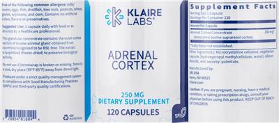 Adrenal Cortex 250 mg label