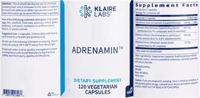 Adrenamin label