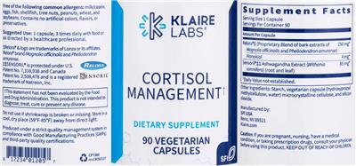 Cortisol Management label