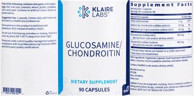 Glucosamine/Chondroitin label