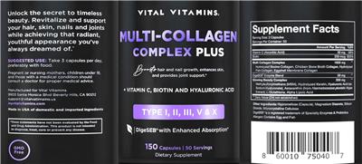 Multi Collagen Complex Plus label