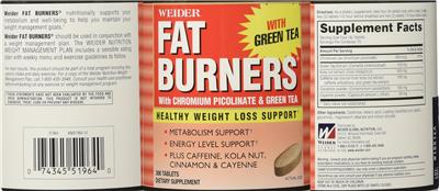 Fat Burners label