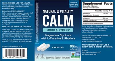 Calm Capsules label