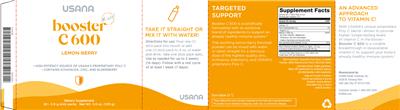 Booster C 600 Lemon-Berry label