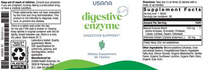 Digestive Enzymes label