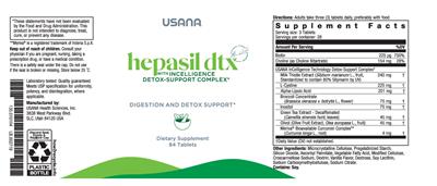 Hepasil DTX label