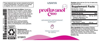 Proflavanol C100 label