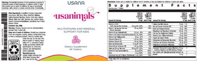 Usanimals label
