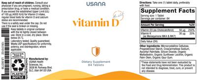 Vitamin D label