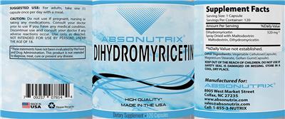 Dihydromyricetin label