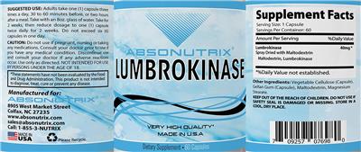 Lumbrokinase label