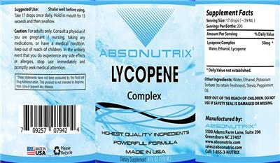 Lycopene Complex label