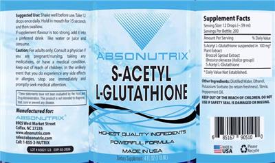 S-Acetyl L-Glutathione label