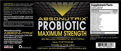 Probiotic label