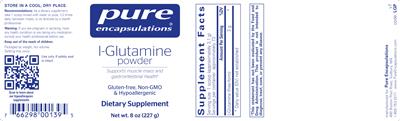 L-Glutamine Powder label