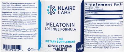 Melatonin 1 mg label