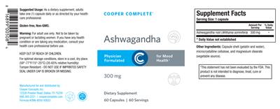 Ashwagandha 300 mg label