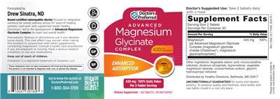 Advanced Magnesium Glycinate Complex label
